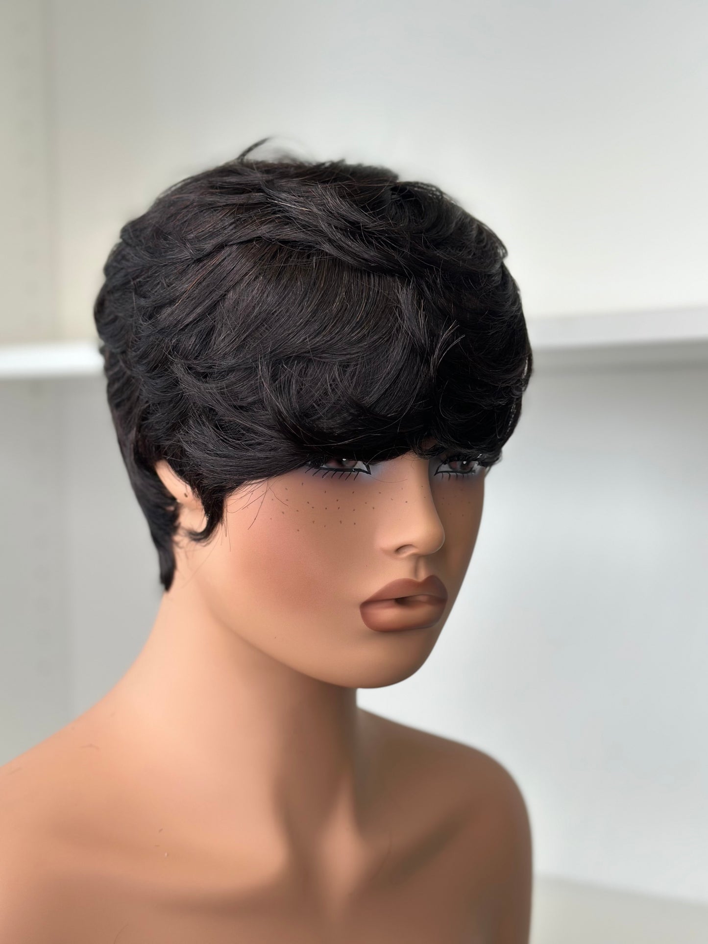 Ann-Pixie Style Glueless No Lace Short Style Human Hair Wig