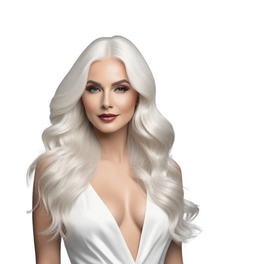 Lynn-22" Platinum Illustra™ Invisible Lace Top Human Hair Non Surgical Hair Replacement