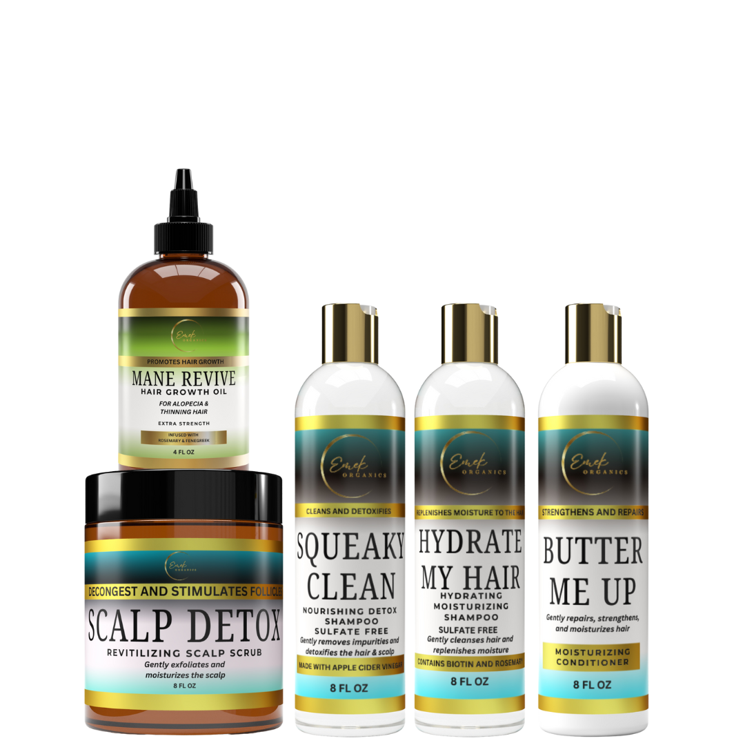 EMEK ORGANICS GROWTH BUNDLE PROMOTES HAIR GROWTH,  FOR HAIR LOSS, THINNING OR EXCESSIVE SHEDDING