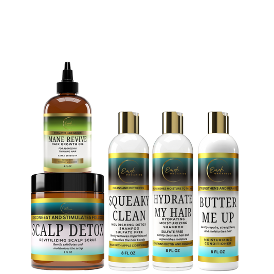 EMEK ORGANICS GROWTH BUNDLE PROMOTES HAIR GROWTH,  FOR HAIR LOSS, THINNING OR EXCESSIVE SHEDDING